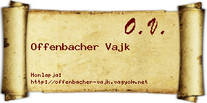 Offenbacher Vajk névjegykártya